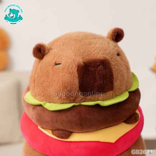 Chuột Capybara Bánh Hamburger ngộ nghĩnh