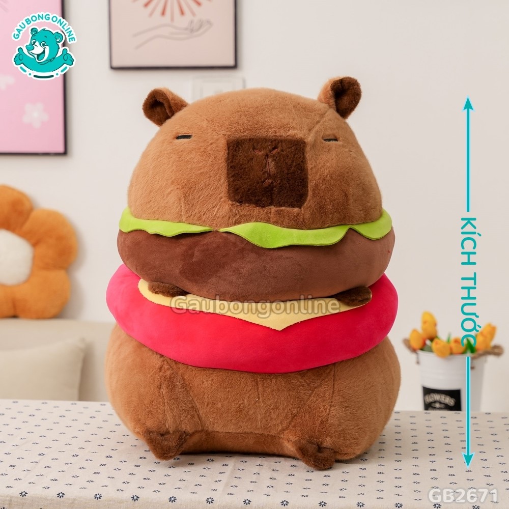 Cách đo kích thước của Chuột Capybara Bánh Hamburger