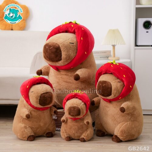 Chuột Capybara Đội Mũ Dâu đa dạng kích thước