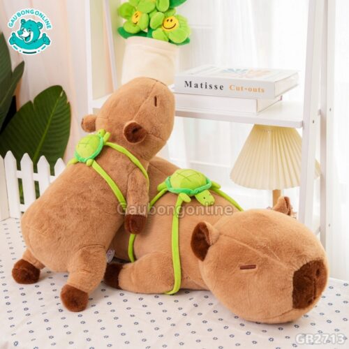 Chuột Capybara Nằm Đeo Túi Rùa thích hợp làm gối ôm
