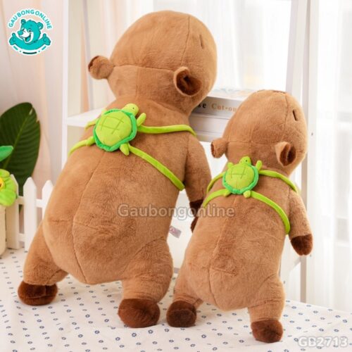 Chuột Capybara Nằm Đeo Túi Rùa lông mềm mại