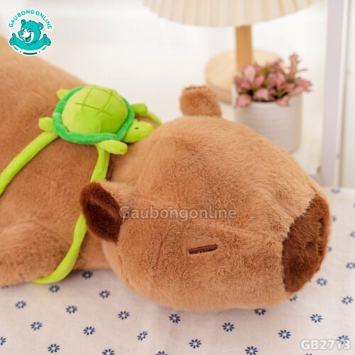 Chuột Capybara Nằm Đeo Túi Rùa thiết kế tỉ mỉ
