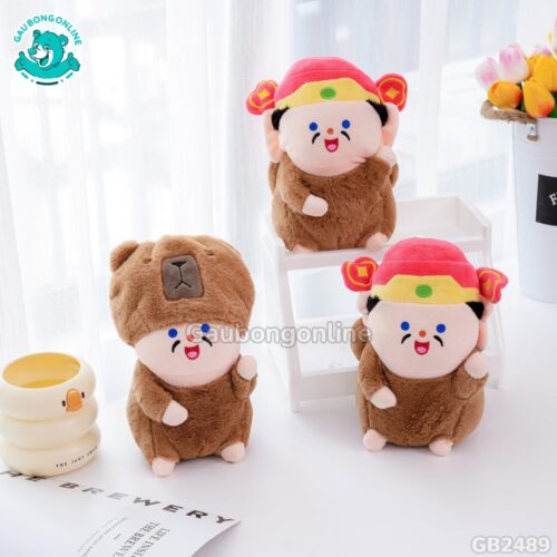 Chuột Capybara Thần Tài – đồ trang trí bàn làm việc xinh xắn