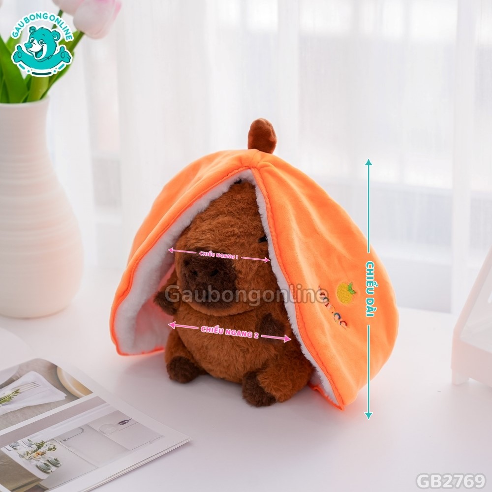 Cách đo kích thước của Capybara Trái Cây 2 In 1 – Quả Cam