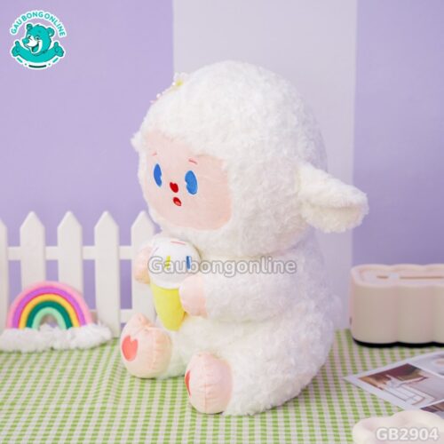 Cừu Xù Ôm Kem nhồi bông êm ái