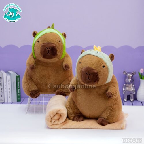 Gối Chăn Mền Chuột Capybara Cosplay