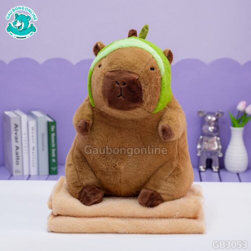 Gối Chăn Mền Chuột Capybara Cosplay