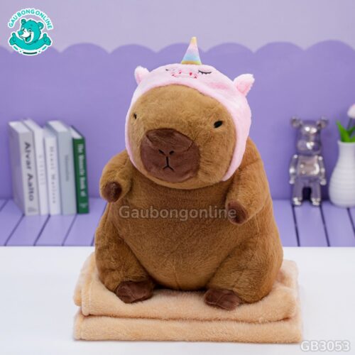 Gối Chăn Mền Chuột Capybara Cosplay