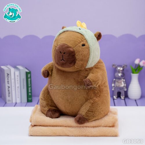 Gối Chăn Mền Chuột Capybara Cosplay