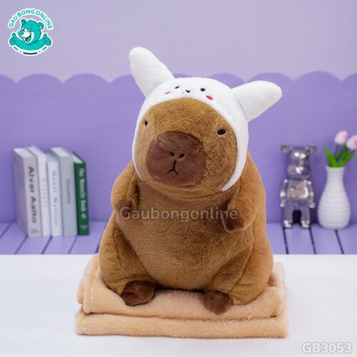 Gối Chăn Mền Chuột Capybara Cosplay