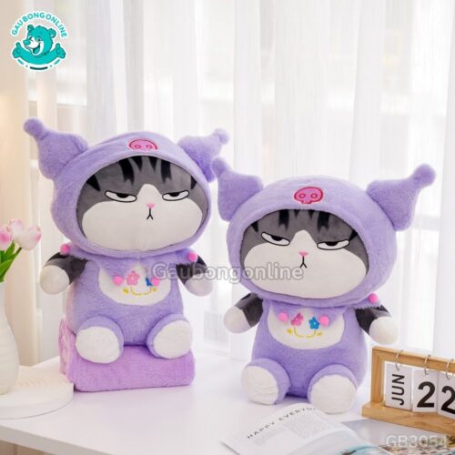 Gối Chăn Mền Mèo Hoàng Thượng Cosplay Kuromi