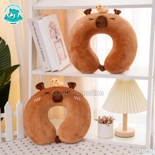Gối Cổ Capybara Đội Vịt đã được bán tại Gấu Bông Online
