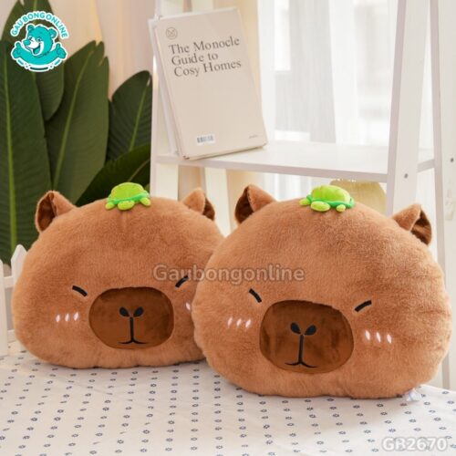 Gối Tựa Chuột Capybara Đội Rùa phù hợp cho dân văn phòng và du lịch