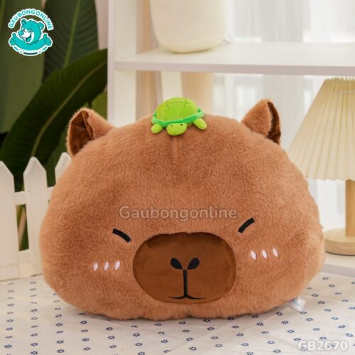 Gối Tựa Chuột Capybara Đội Rùa thiết kế tỉ mỉ, đẹp mắt