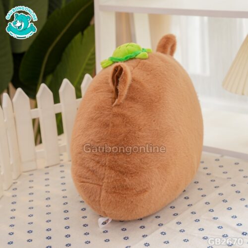 Gối Tựa Chuột Capybara Đội Rùa êm ái