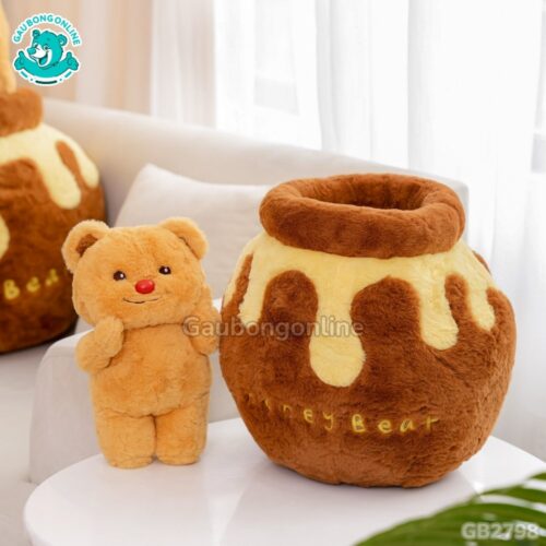 Gấu Bông Honey Bear 2in1 có thể tháo rời hũ mật ong