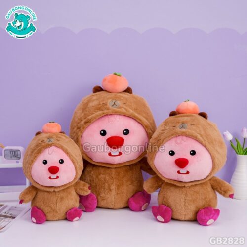 Loopy Cosplay Capybara Đội Hồng – món quà dễ thương cho bé yêu