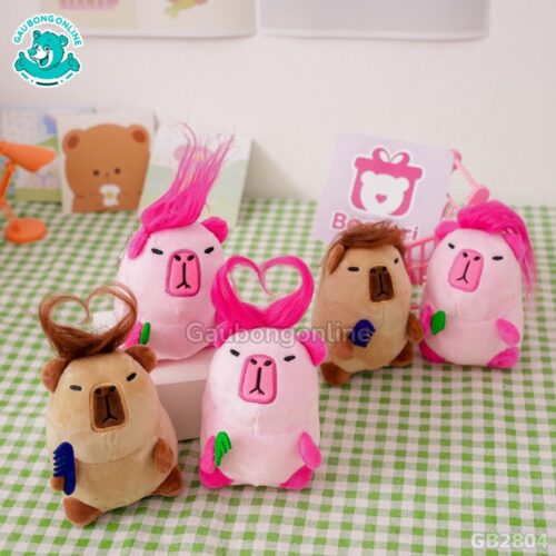Móc Khóa Chuột Capybara Có Tóc Cầm Lược đã được bán tại Gấu Bông Online