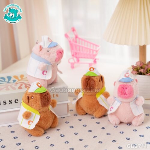 Móc Khóa Chuột Capybara Mặc Áo Đội Mũ đã được bán tại Gấu Bông Online
