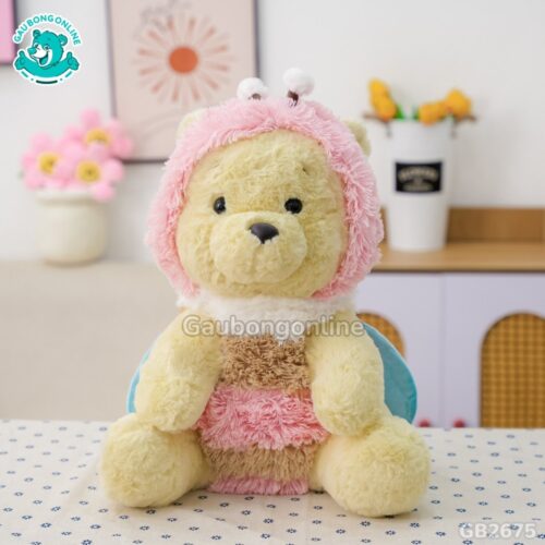 Gấu Pooh Cosplay Ong Hồng
