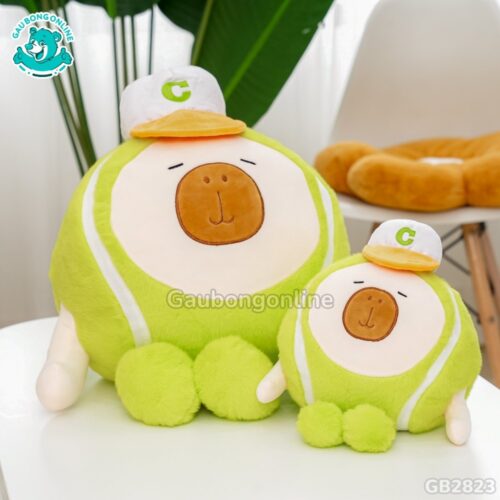 Quả Bóng Chuột Capybara Đội Mũ – Xanh