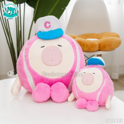 Quả Bóng Chuột Capybara Đội Mũ – Hồng