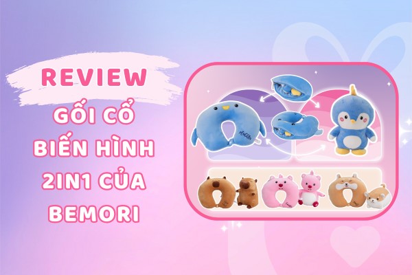 Review Gối Cổ Biến Hình 2 In 1 Của Bemori Cho Dân Văn Phòng Và Du Lịch