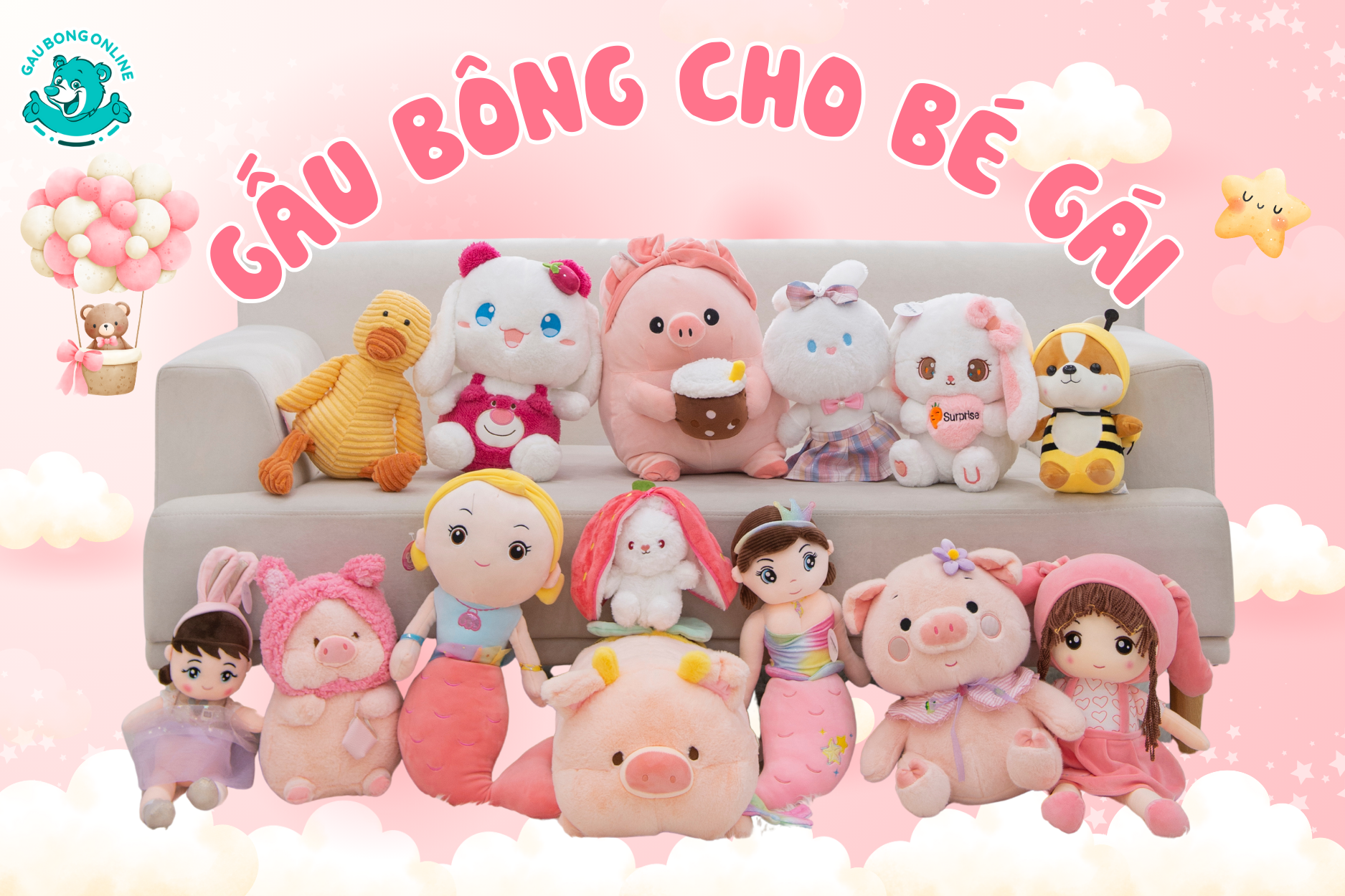 BST Gấu bông cho bé gái