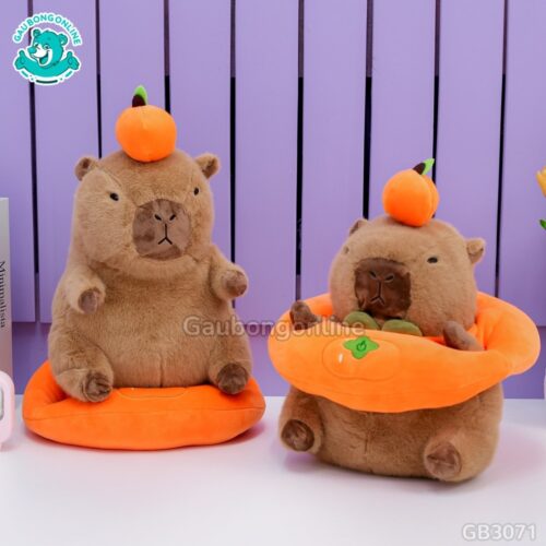 Chuột Capybara Mặc Áo Quả Hồng đã được bán tại Gấu Bông Online