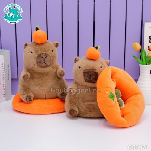 Chuột Capybara Mặc Áo Quả Hồng có thể tháo rời áo
