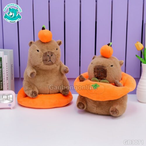 Chuột Capybara Mặc Áo Quả Hồng tạo được nhiều kiểu dáng