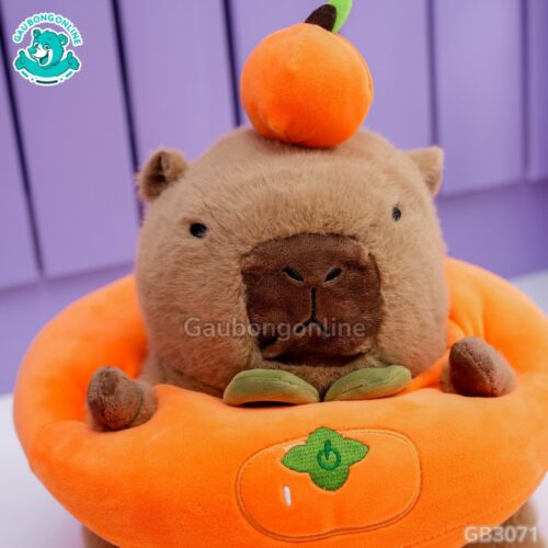 Chuột Capybara Mặc Áo Quả Hồng thiết kế tinh tế trong từng chi tiết
