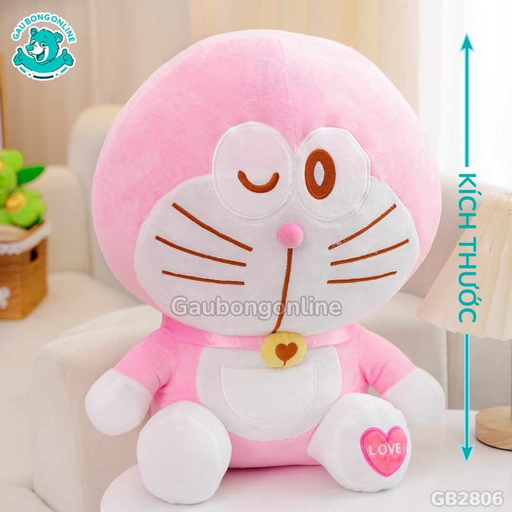 Cách đo kích thước của Doraemon Hồng