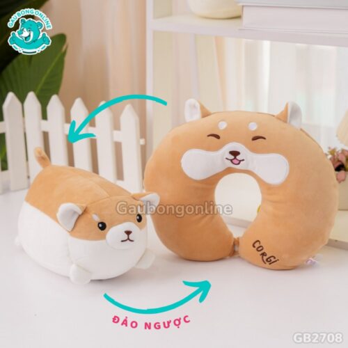 Gối Cổ Biến Hình - Corgi Vàng