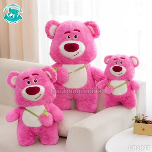 Lotso Đứng Đeo Túi Dâu hồng nhạt ngọt ngào