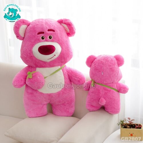Lotso Đứng Đeo Túi Dâu nhồi bông êm ái, ôm cực thích