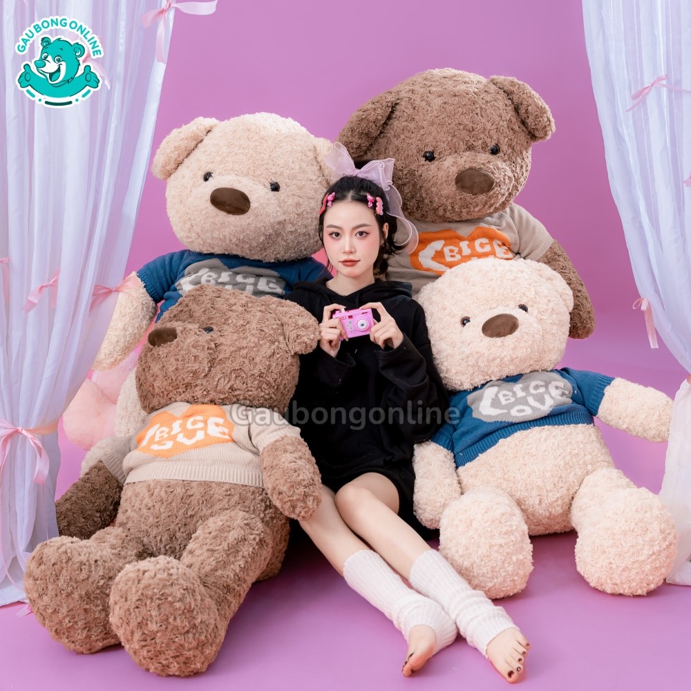 Gấu Bông Teddy Áo Big Love ôm cực đã, ngủ say sưa