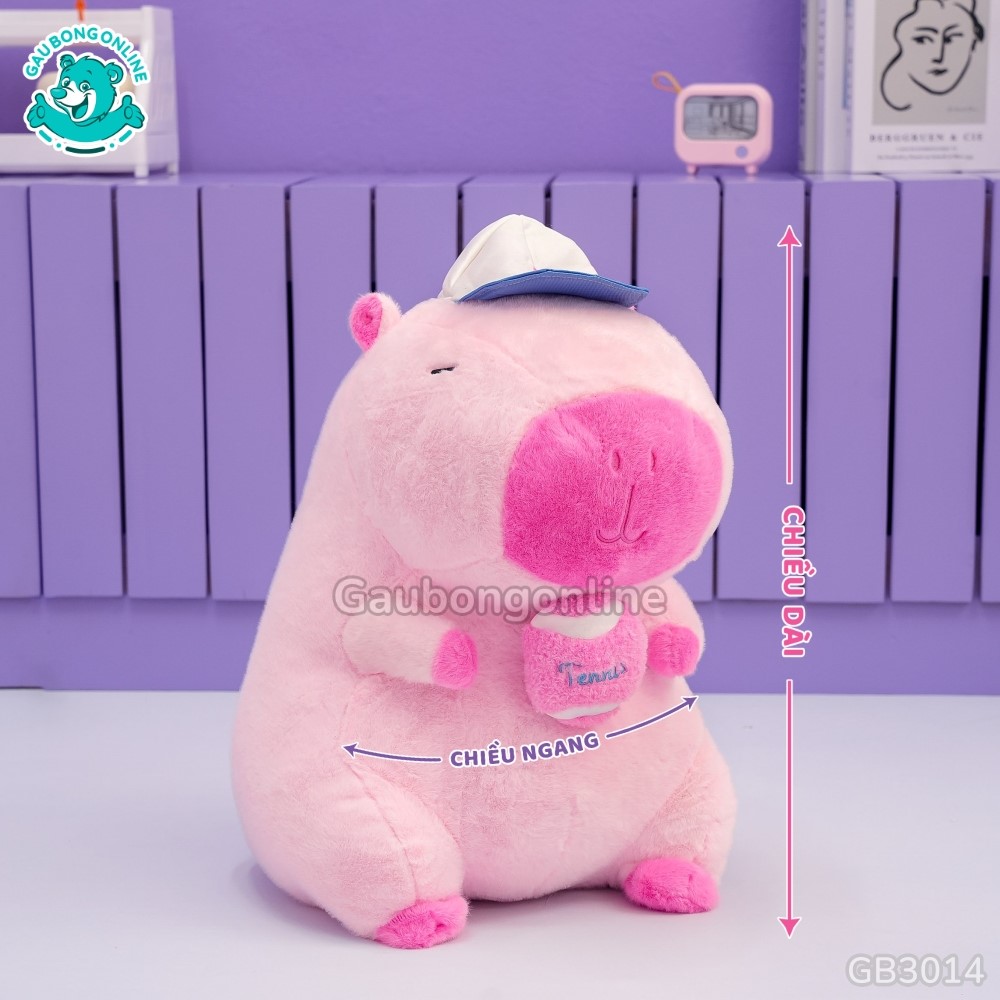 Chuột Capybara Hồng Rút Bóng