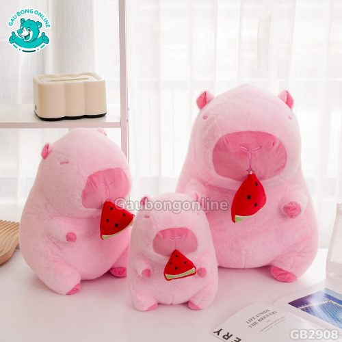 Chuột Capybara Hồng Rút Dưa Hấu