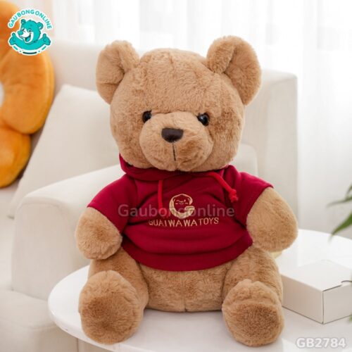 Gấu Mặc Áo Nỉ – Nâu