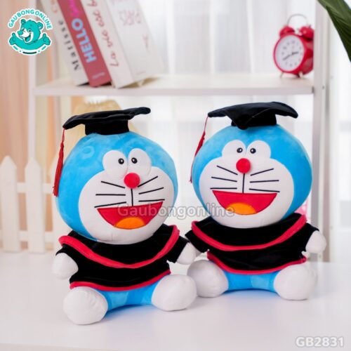 Gấu Tốt Nghiệp Doraemon diện đồ cử nhân dễ thương
