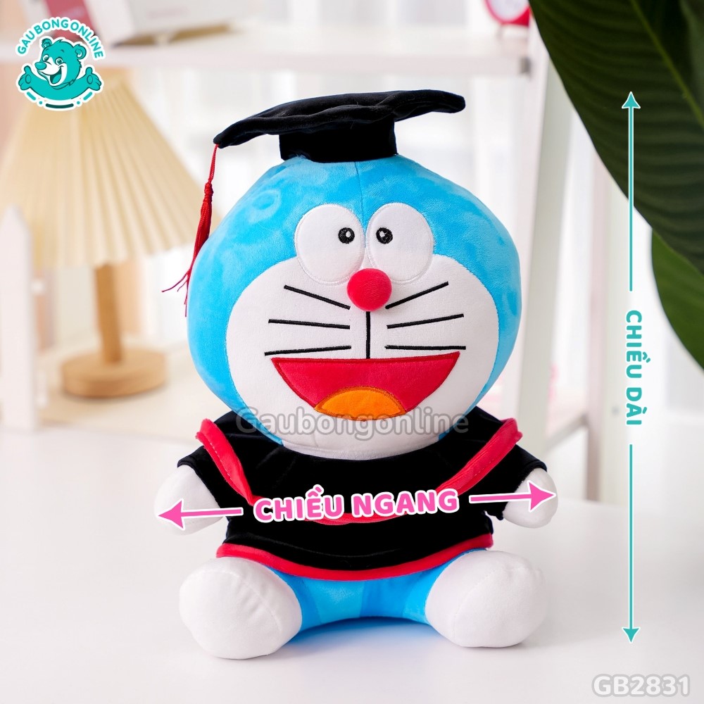 Cách đo kích thước của Gấu Tốt Nghiệp Doraemon