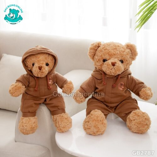 Gấu Mặc Bộ Hoodie – Vàng