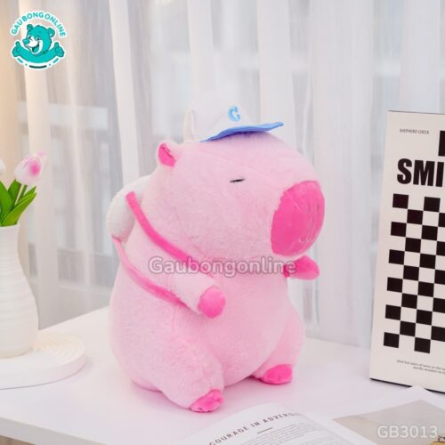 Gối Chăn Mền Capybara Đeo Bóng