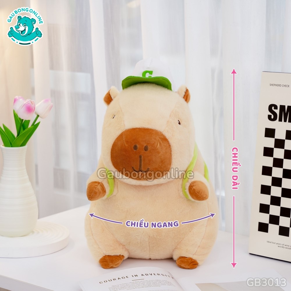 Gối Chăn Mền Capybara Đeo Bóng