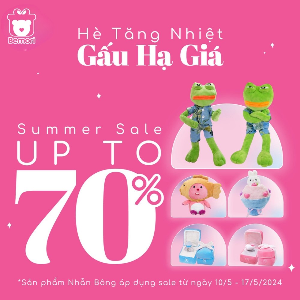 Chương trình SUMMER SALE - Giảm giá lên đến 70% tại Bemori từ 10/5/2024