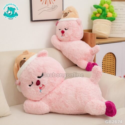 Loopy Đội Mũ Capybara Nằm mềm mại