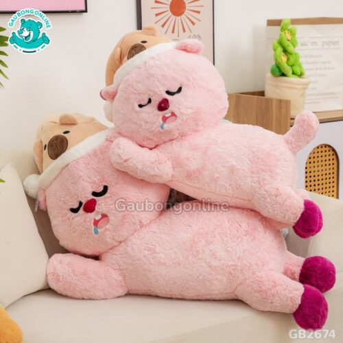 Loopy Đội Mũ Capybara Nằm thích hợp làm gối ôm