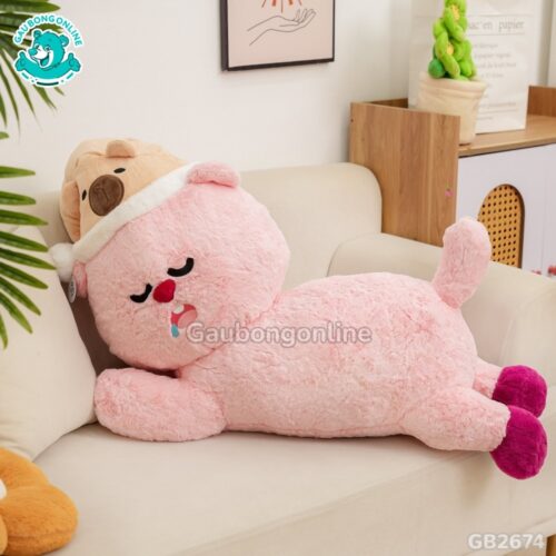 Loopy Đội Mũ Capybara Nằm ngộ nghĩnh
