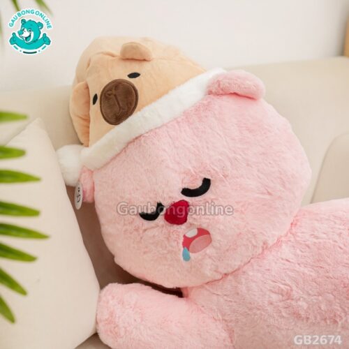 Loopy Đội Mũ Capybara Nằm thiết kế tỉ mỉ, chắc chắn